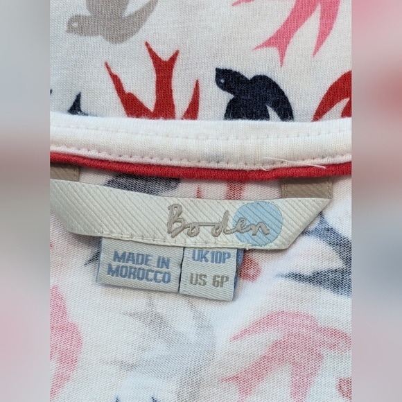 Boden Margot Bird Print Jersey Dress - Picture 8 of 10